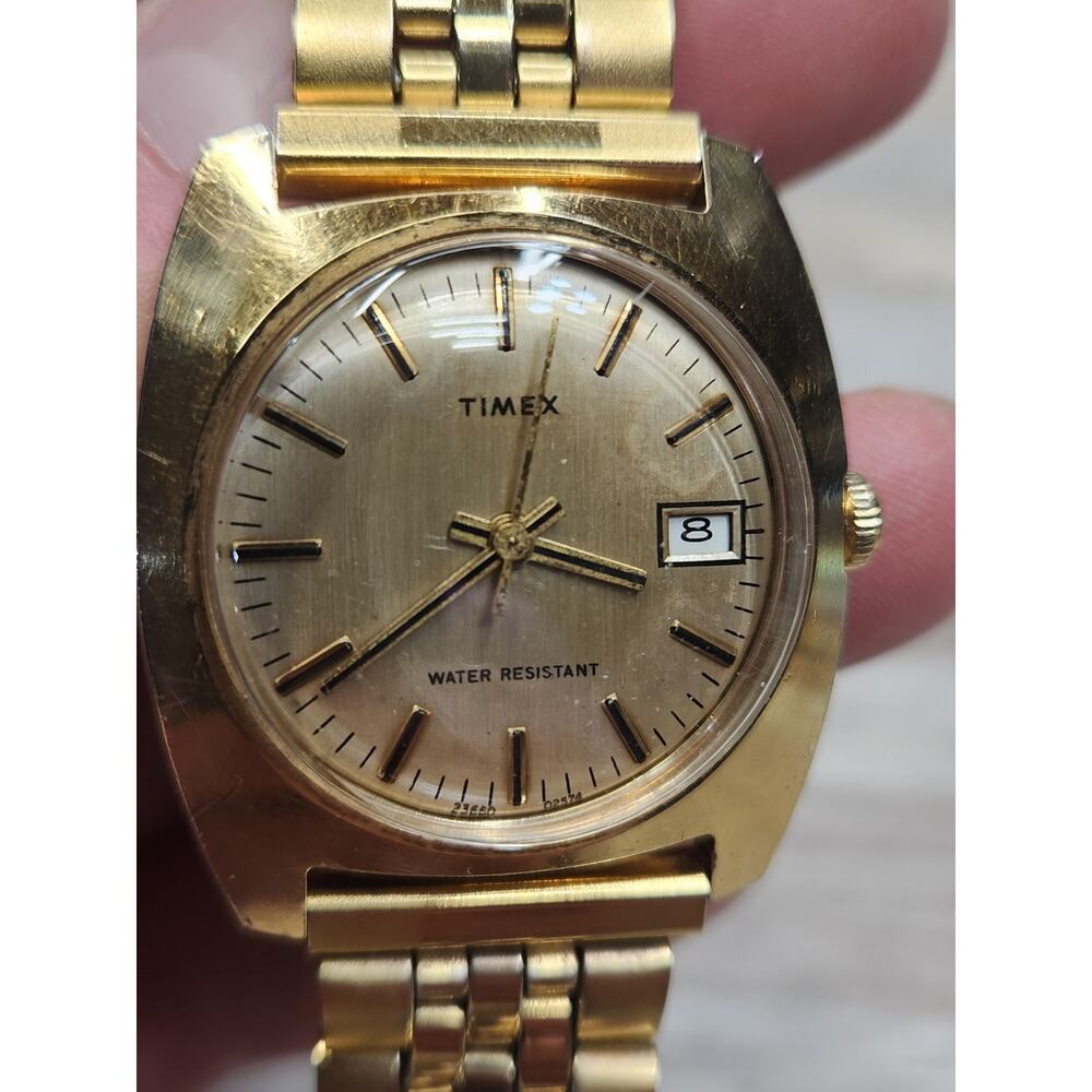 C695 1974 Vintage Mens Timex Marlin Mechanical Manual Wind Watch, Clean, Working - Picture 7 of 10